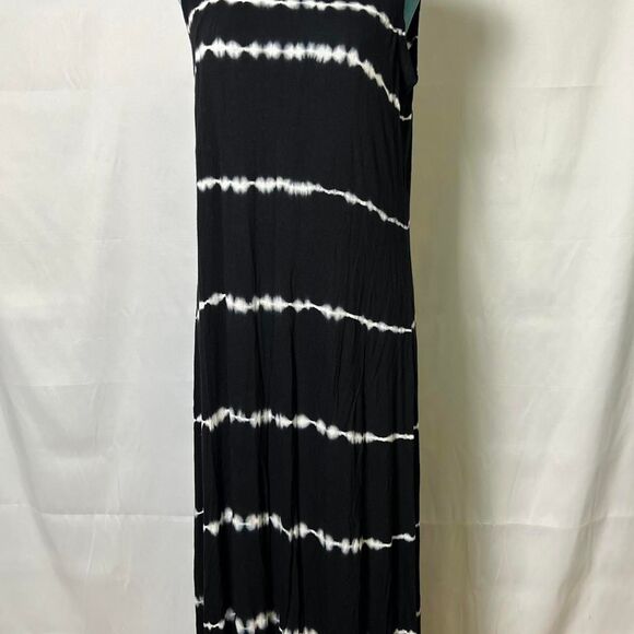 Style & Co Women's Black and White Tie Dye Maxi Dress - Picture 1 of 6